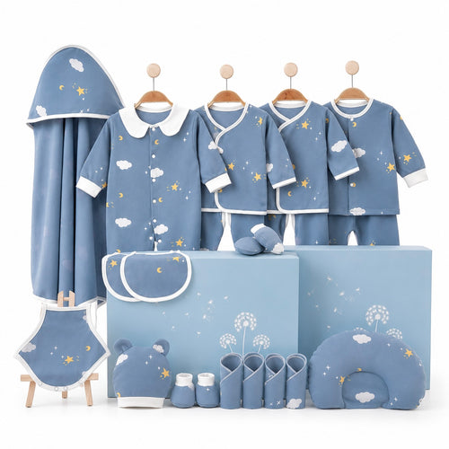 Pure Cotton Spring And Autumn Newborn Baby Gift Box Full Moon Supplies Summer Suit