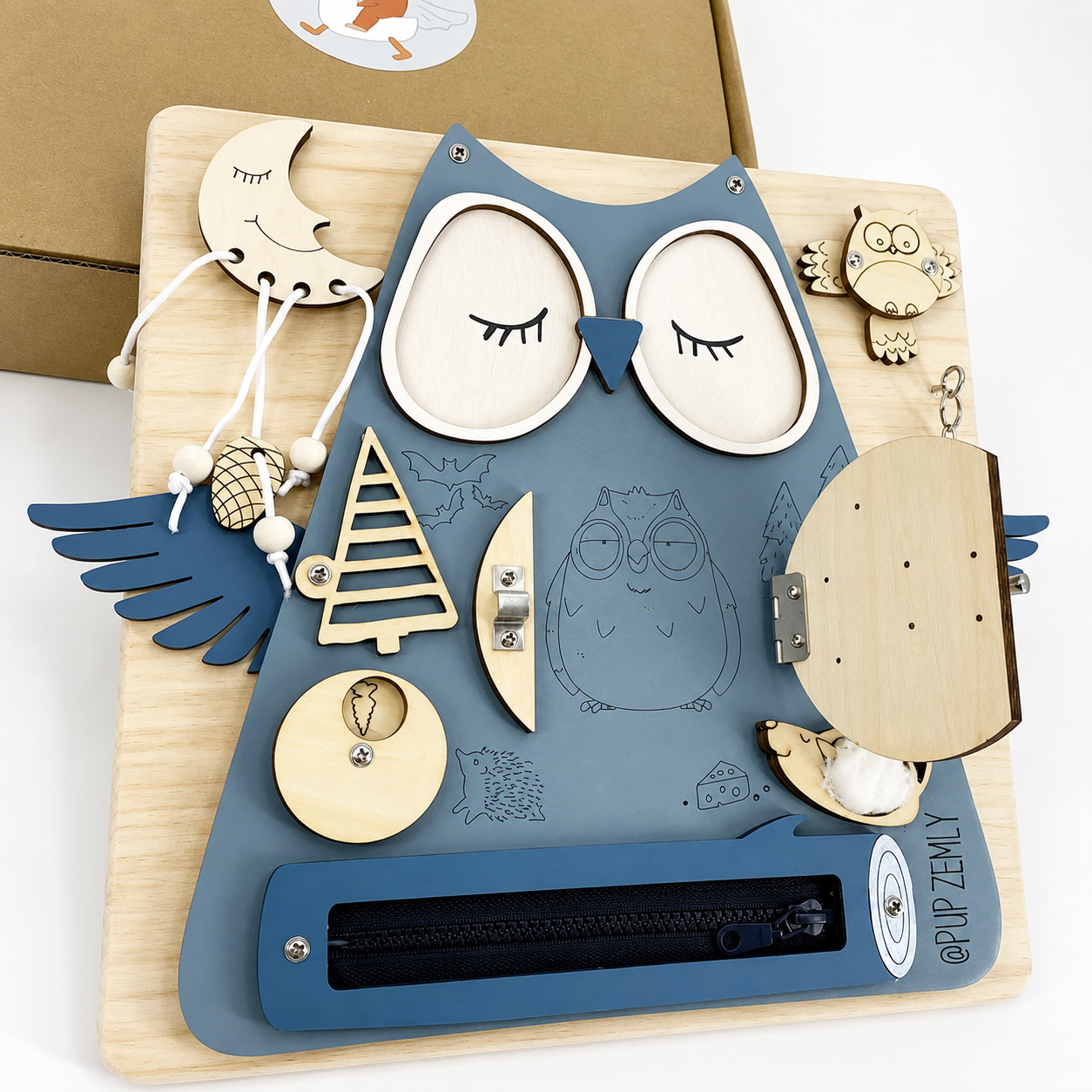 Montessori Wooden Busy Board