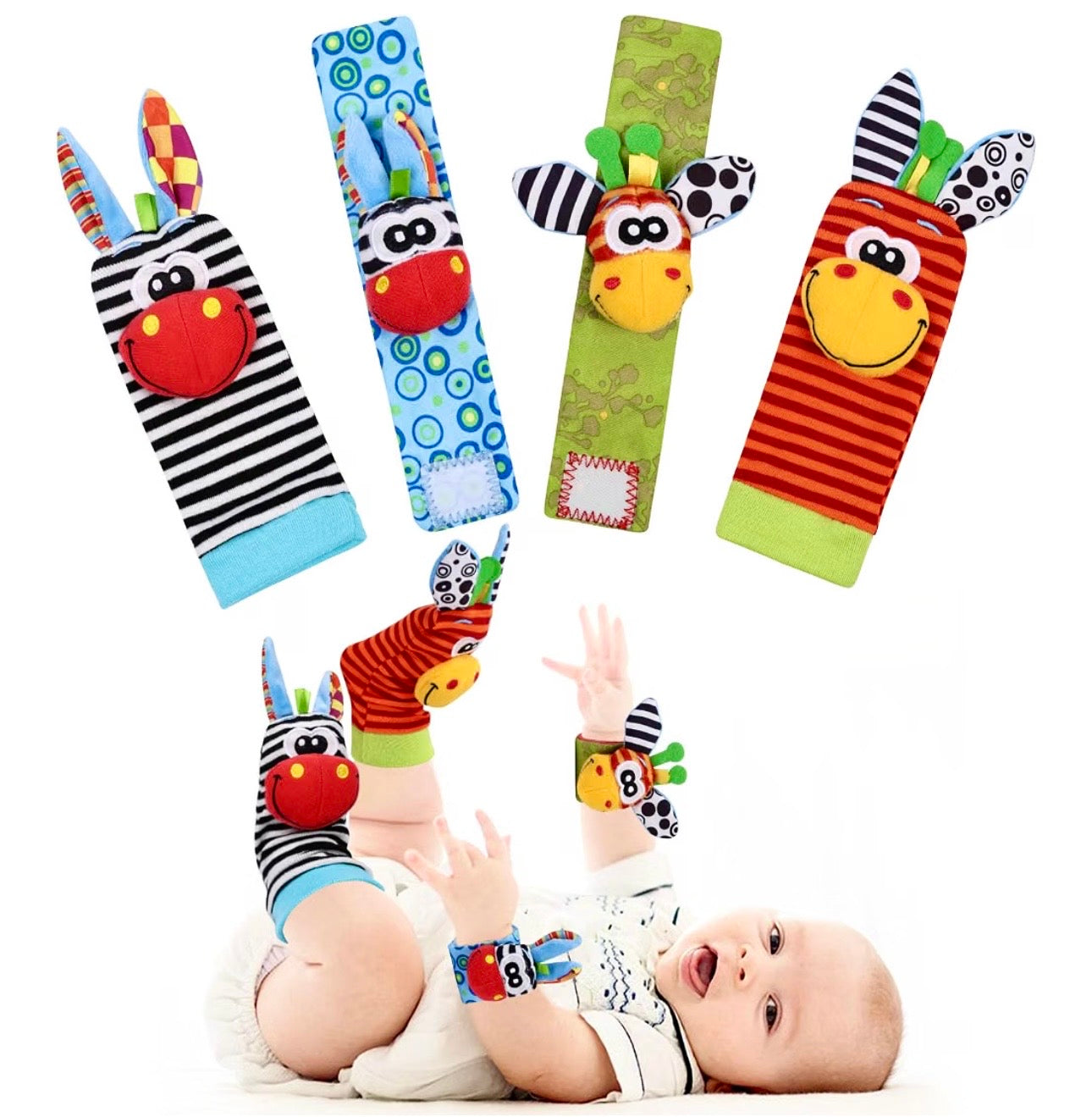 Baby High Contrast Bell Wrist Strap Or Socks