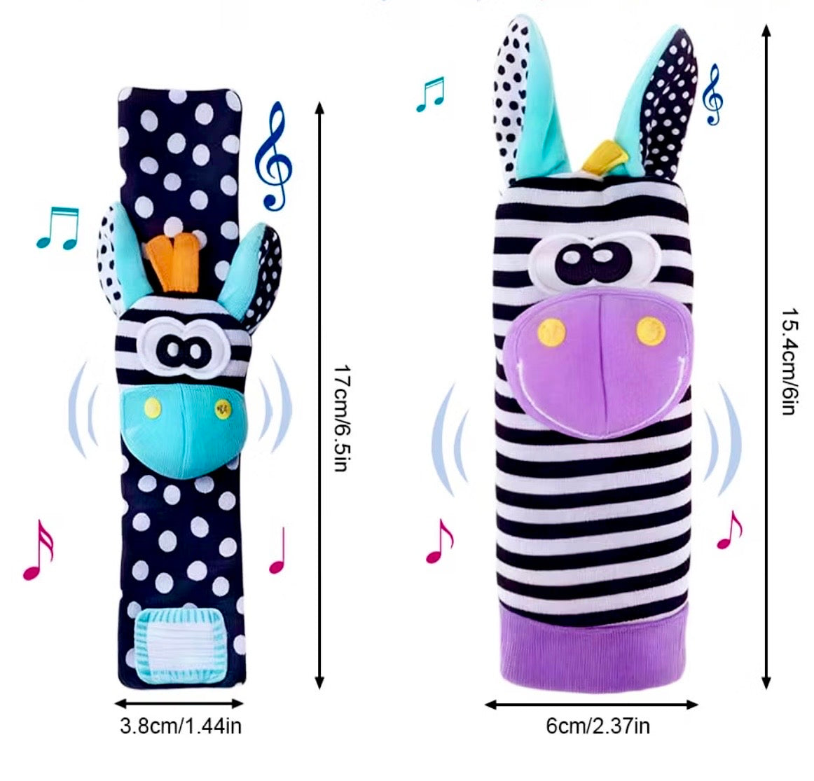 Baby High Contrast Bell Wrist Strap Or Socks