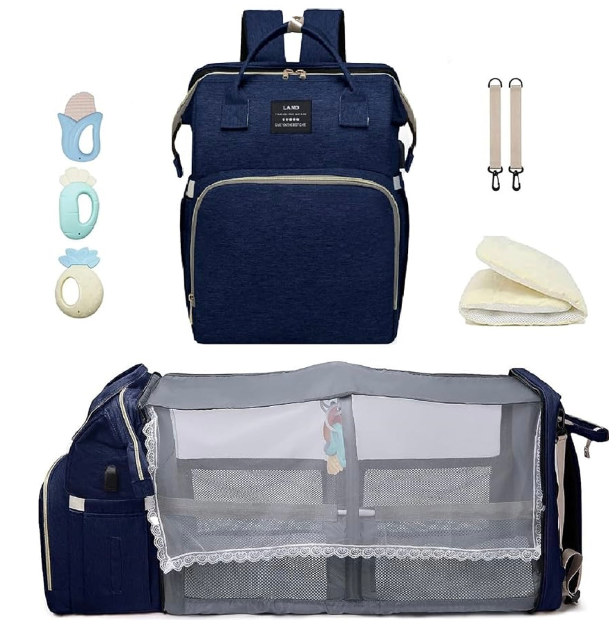 New Mummy Baby Crib Backpack Large Capacity Out Milk Insulated Bag