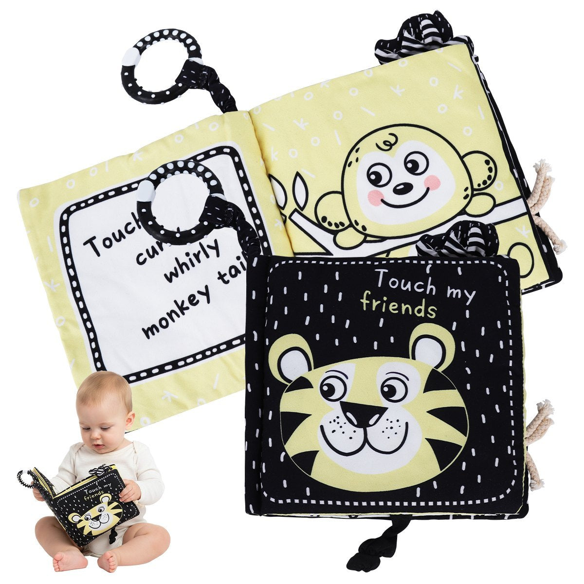 High-Contrast Touch-and-Feel Friends Sensory Book