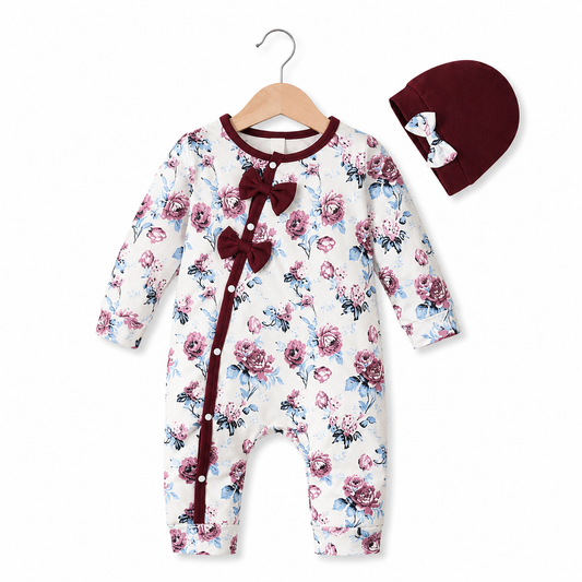 Infant Toddler One-piece Floral Baby Girl Jumpsuit