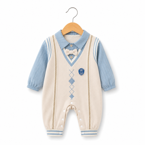 Little Scholar Bow Tie Romper