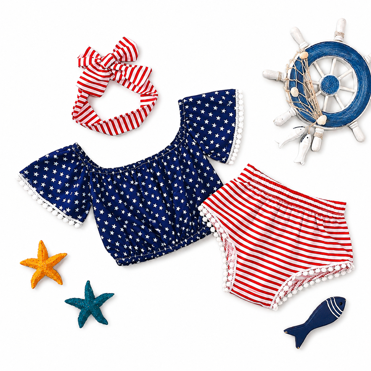 Star-Spangled Seaside Two-Piece Set