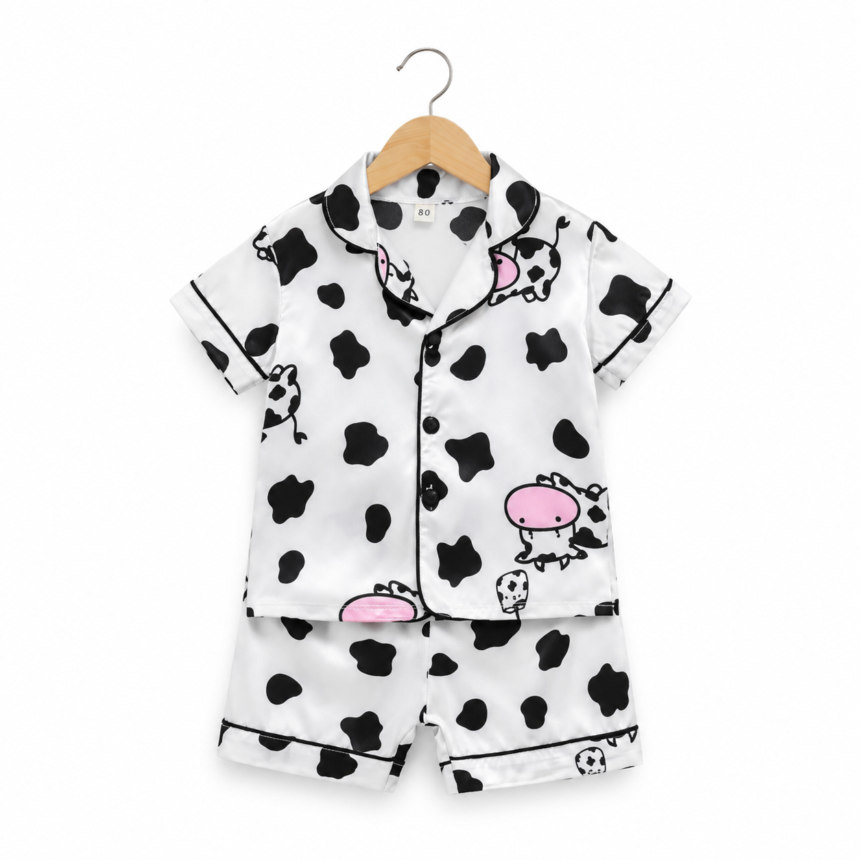 Children's Ice Silk Short Sleeve Pajamas