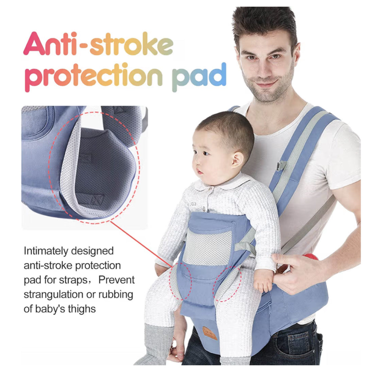 Ergonomic Baby Carrier Infant Baby Hipseat Carrier 3 In 1 Front Facing Ergonomic Kangaroo Baby Wrap Sling