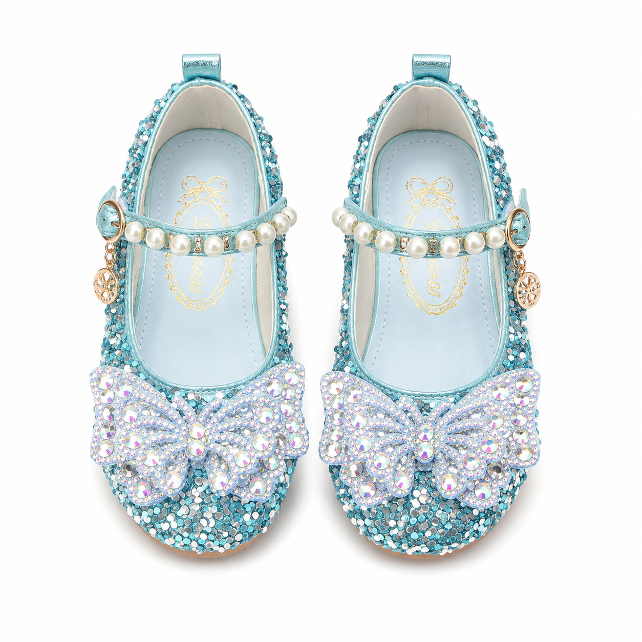Girl's New Bow Show Velcro Princess Shoes
