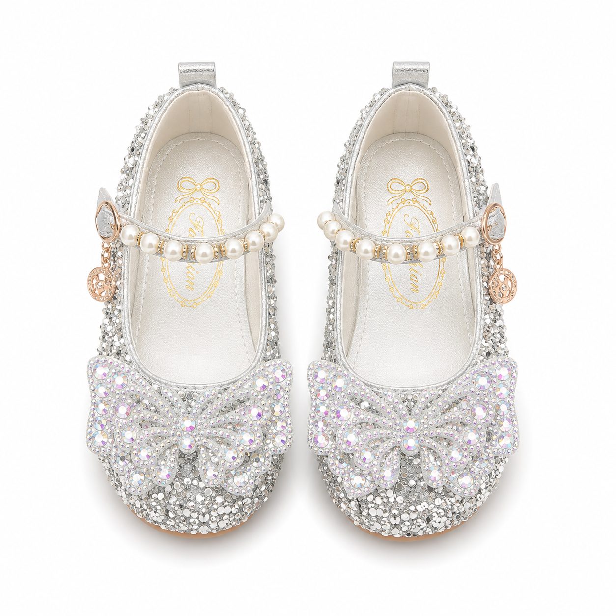Girl's New Bow Show Velcro Princess Shoes