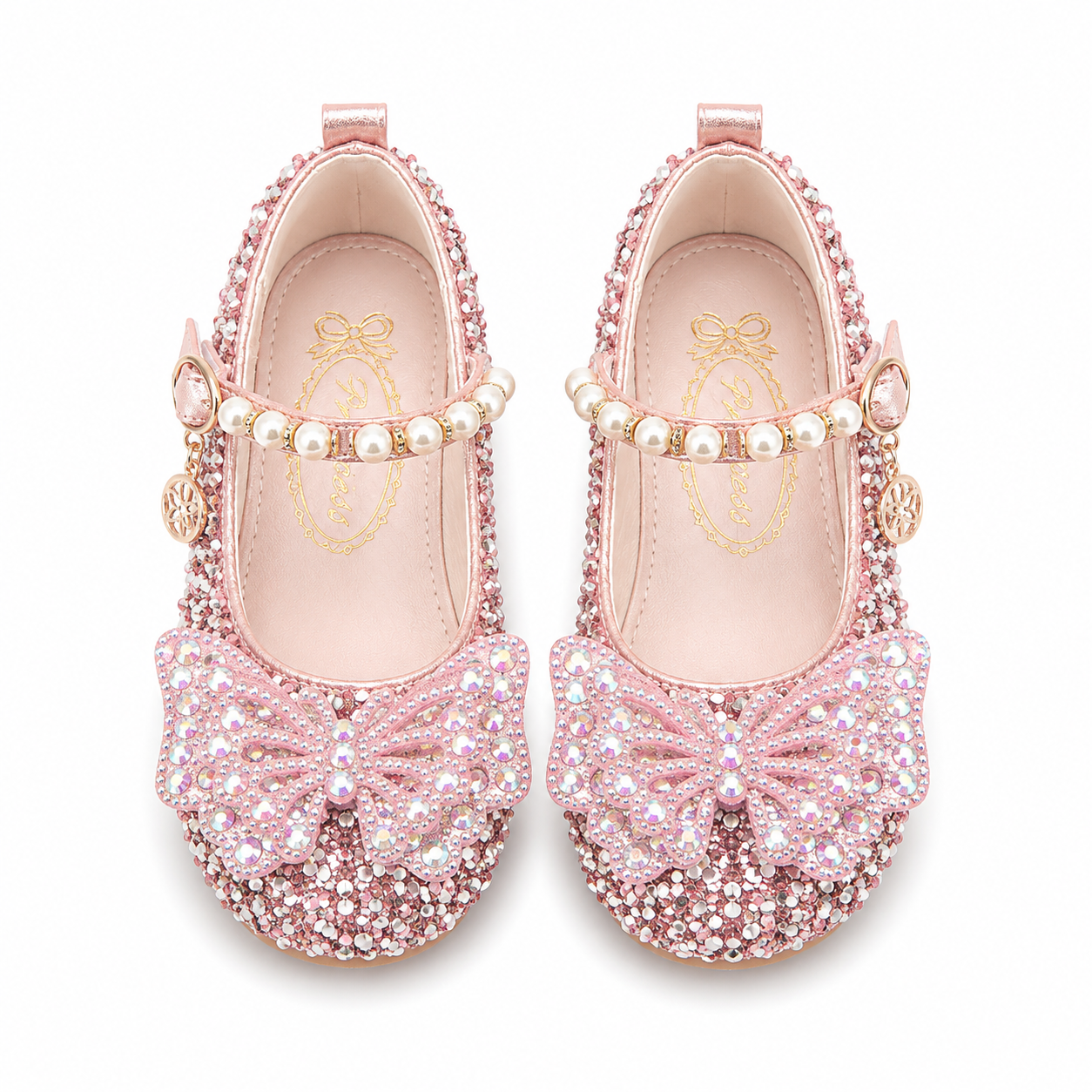 Girl's New Bow Show Velcro Princess Shoes
