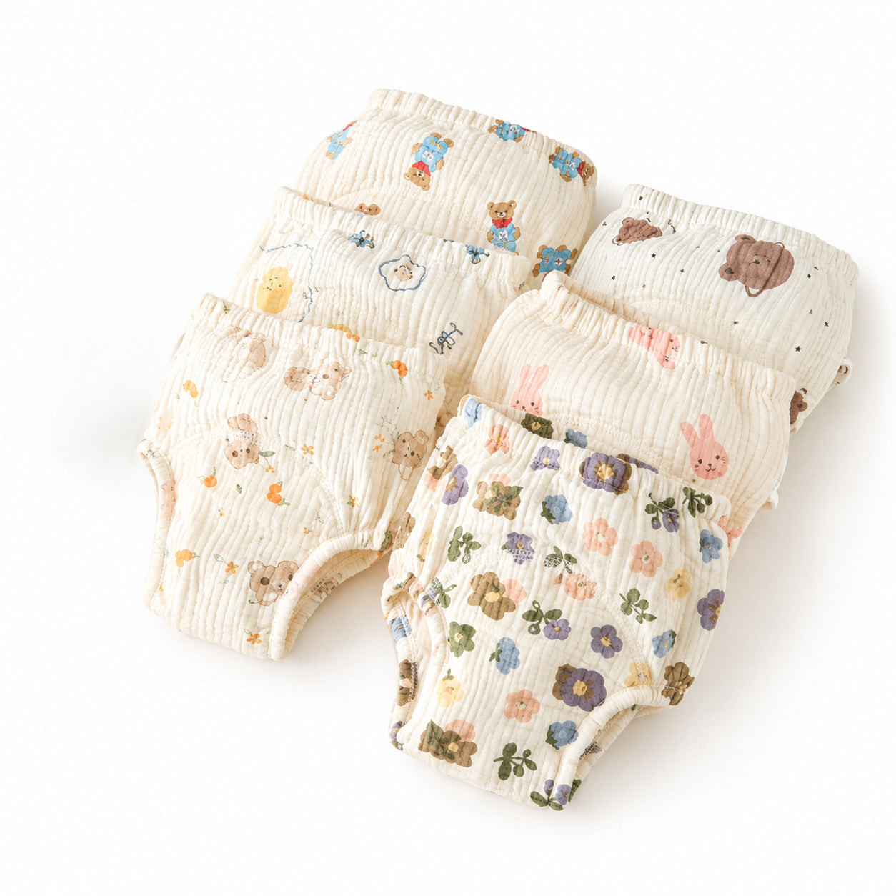 Gauze Cotton Baby's Ring Urine Training Training Pants Gauze Diaper Pants Waterproof Diaper Pure Cotton Diaper Pants