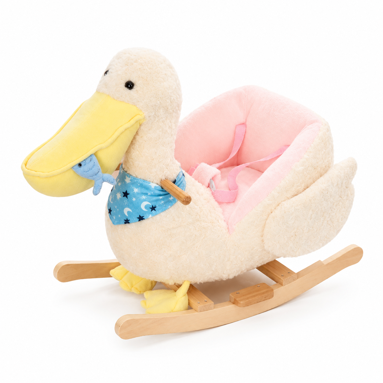 Plush Stork Rocking Chair | Soft Baby Rocker for Toddlers 18–36 Months