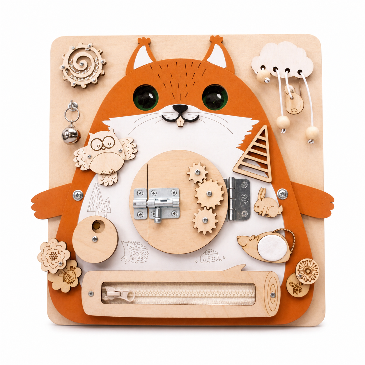 Montessori Wooden Busy Board