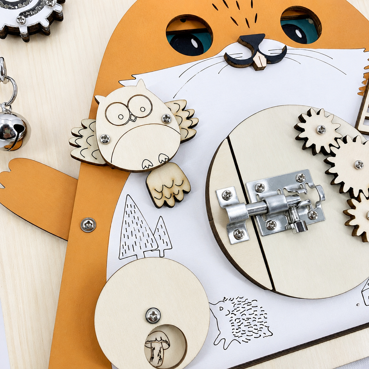 Montessori Wooden Busy Board