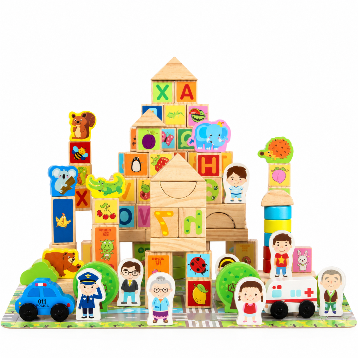 Wooden Building Block Set