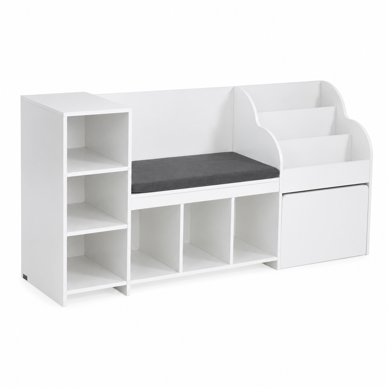Kids Reading Nook & Toy Storage Bench with Bookshelf