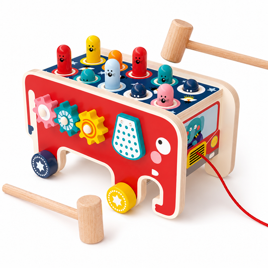 Montessori Wooden Activity Bus