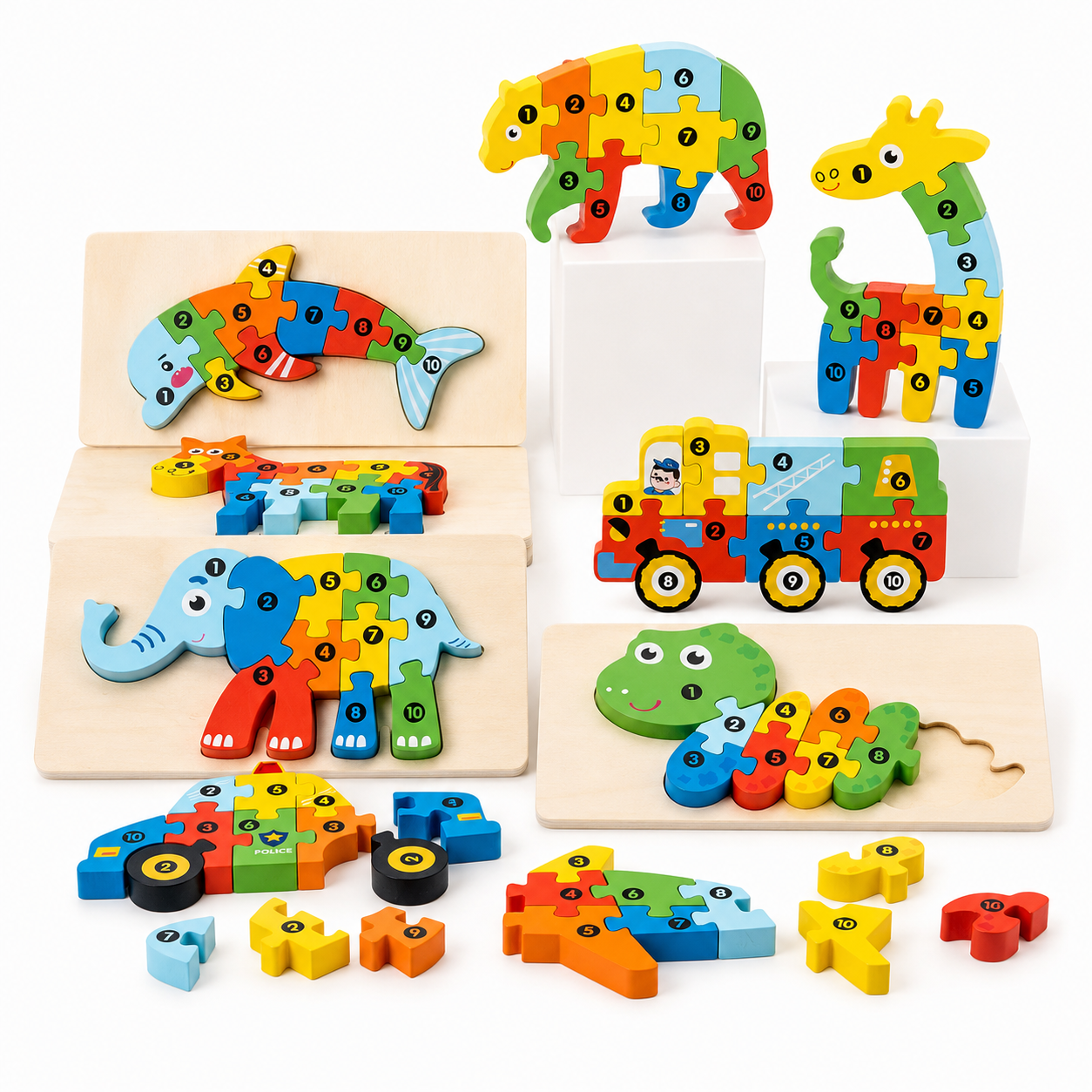 Montessori Wooden Number Puzzle