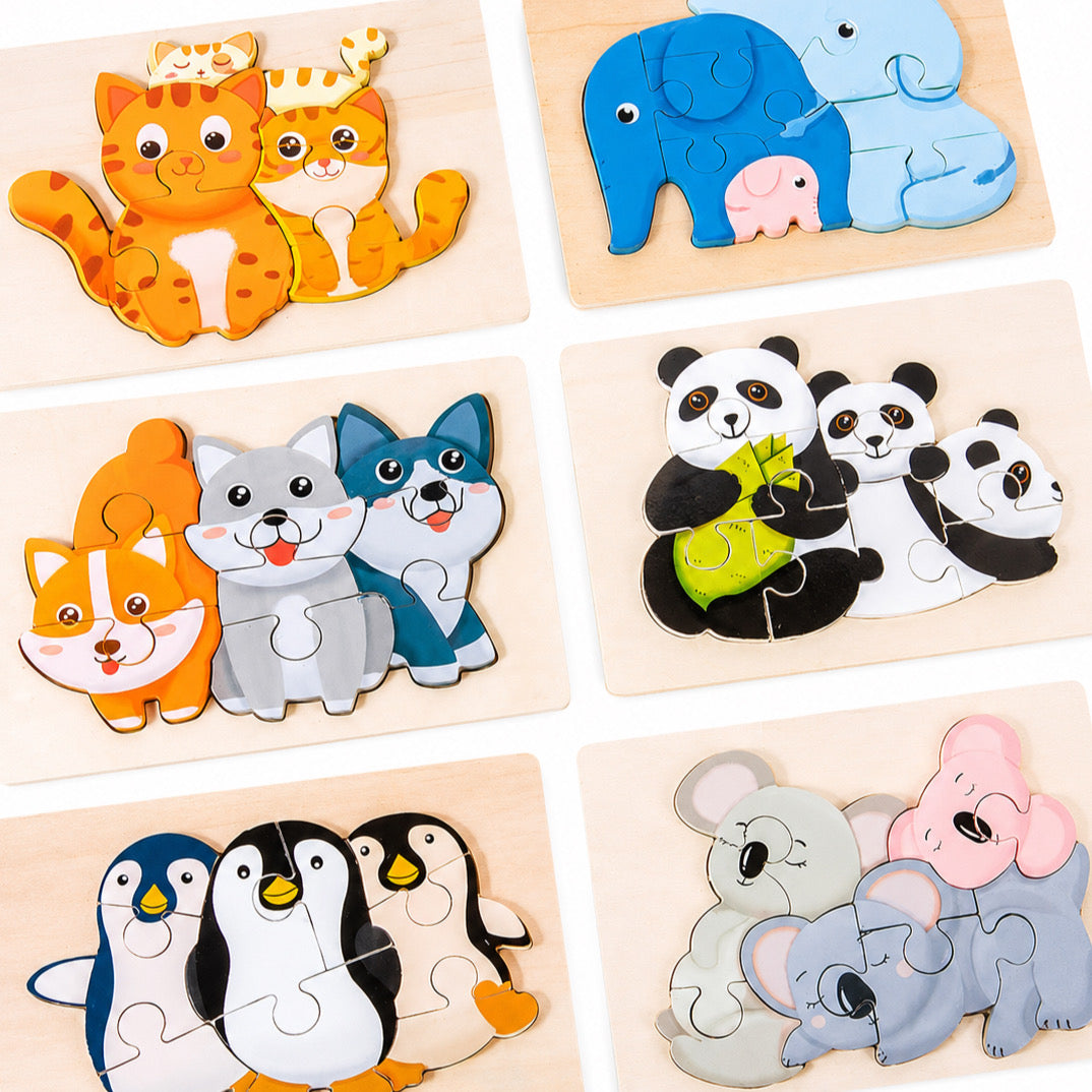 Montessori Parent & Baby Animal Puzzle