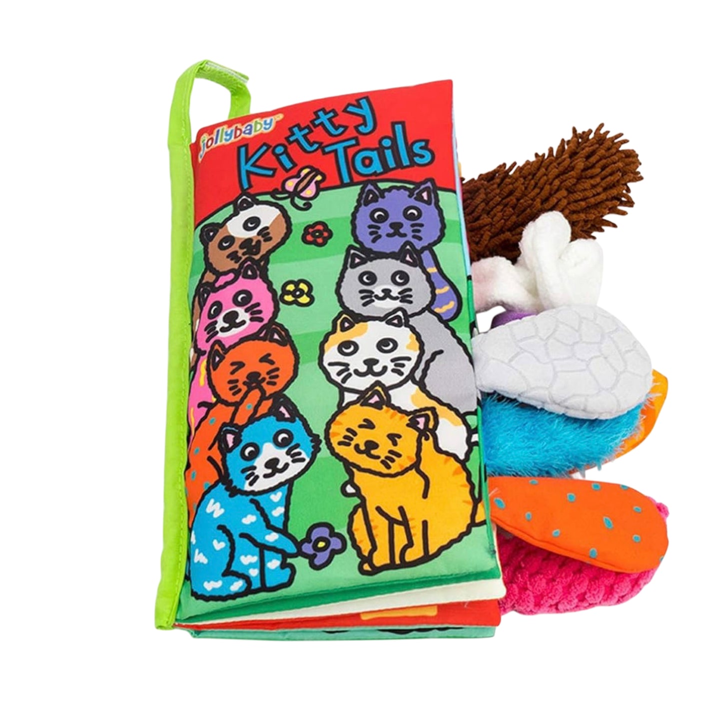 Baby Cloth Books, Soft Sensory & Tactile Books with Animal Tails for Babies & Toddlers, Interactive Educational Stroller Toy, Gift for Boys & Girls